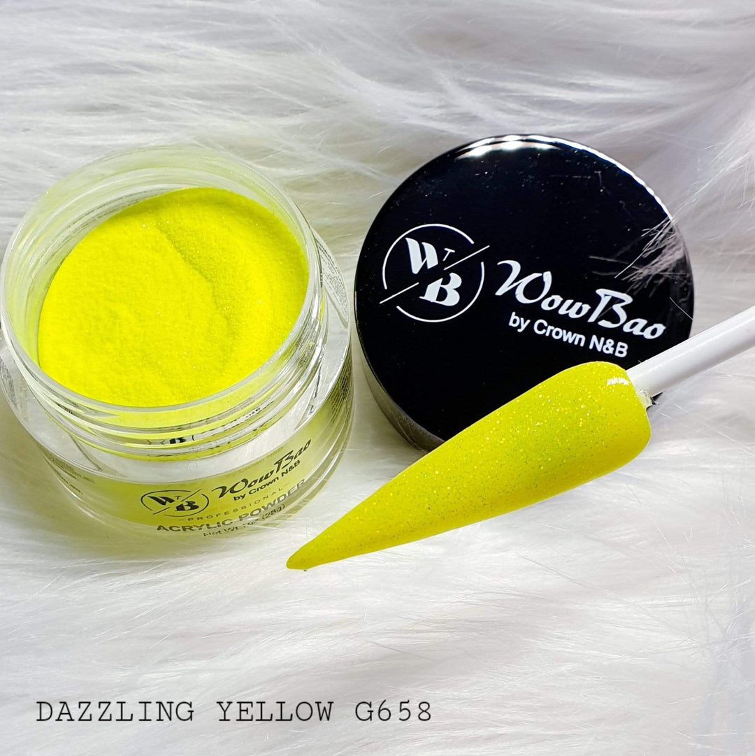 WowBao Nails 658 Dazzling Yellow 1oz/28g Wowbao Acrylic Powder
