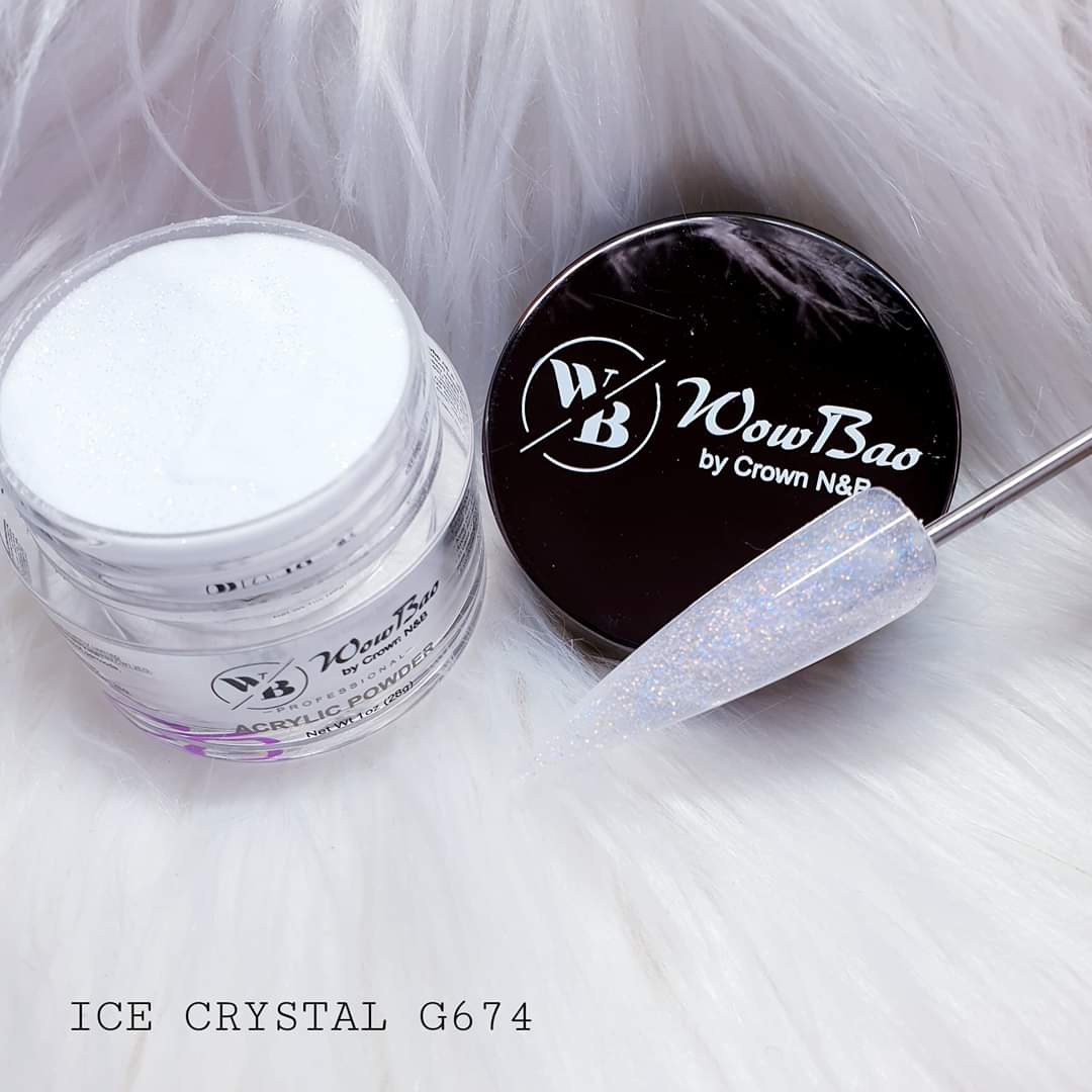 WowBao Nails 674 Ice Crystal 1oz/28g Wowbao Acrylic Powder
