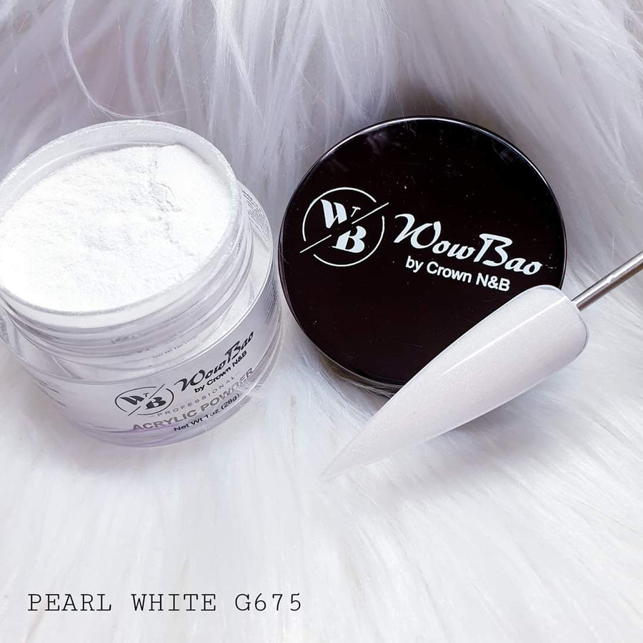 WowBao Nails 675 Pearl White 1oz/28g Wowbao Acrylic Powder