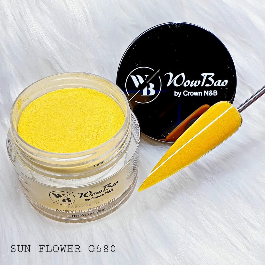 WowBao Nails 680 Sun Flower 1oz/28g Wowbao Acrylic Powder