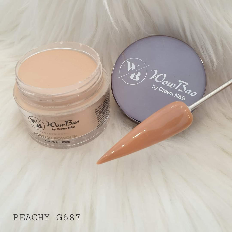WowBao Nails 687 Peachy 1oz/28g Wowbao Acrylic Powder