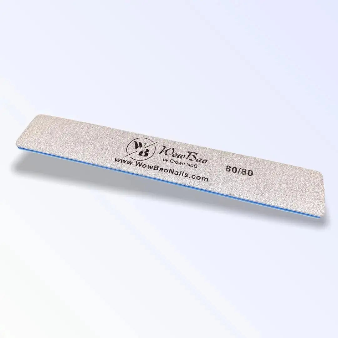 WowBao Nails 1 80 Grit Square Zebra Grey Nail File