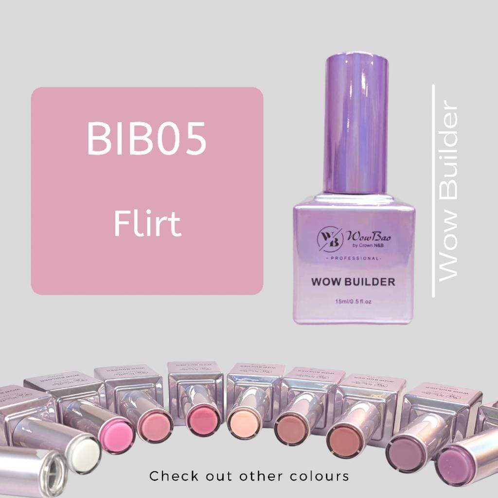 WowBao Nails BIB05 Flirt WOW brush on Builder in a bottle