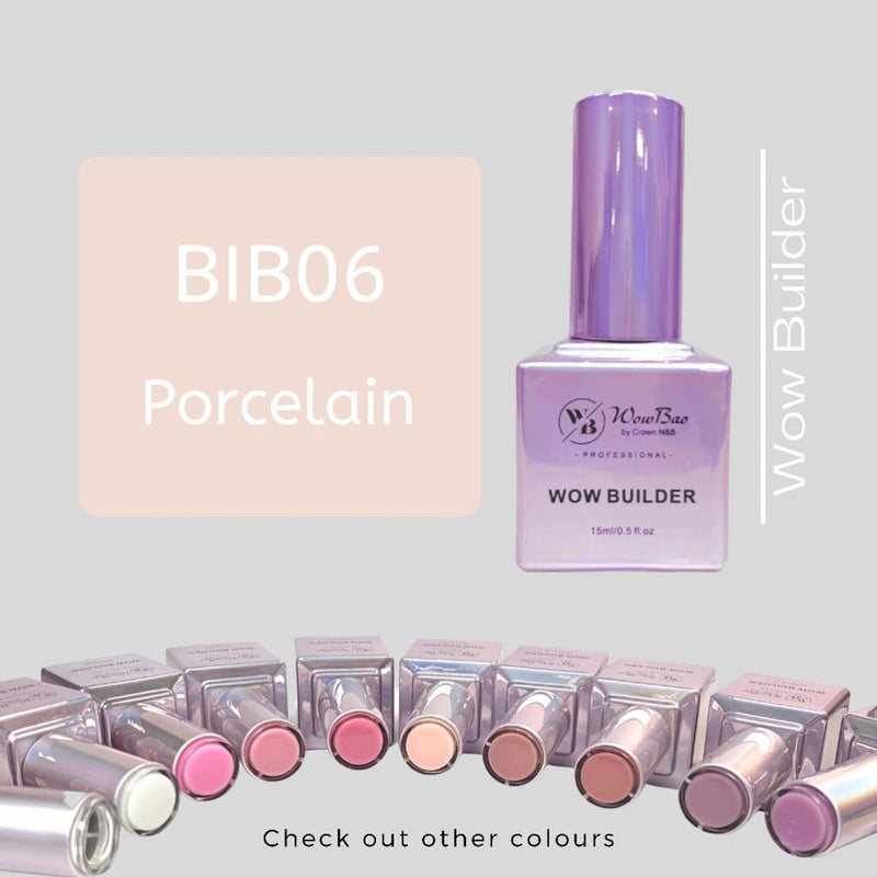 WowBao Nails BIB06 Porcelain WOW brush on Builder in a bottle