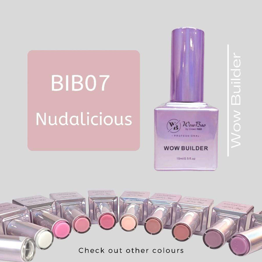 WowBao Nails BIB07 Nudalicious WOW brush on Builder in a bottle