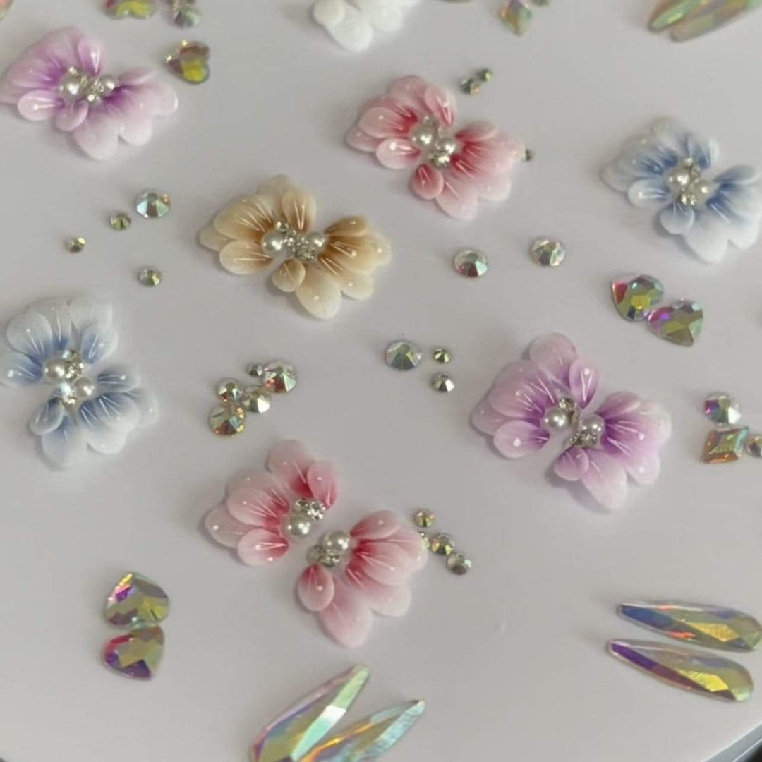 WowBao Nails Handmade Acrylic 3D Flower Style 9