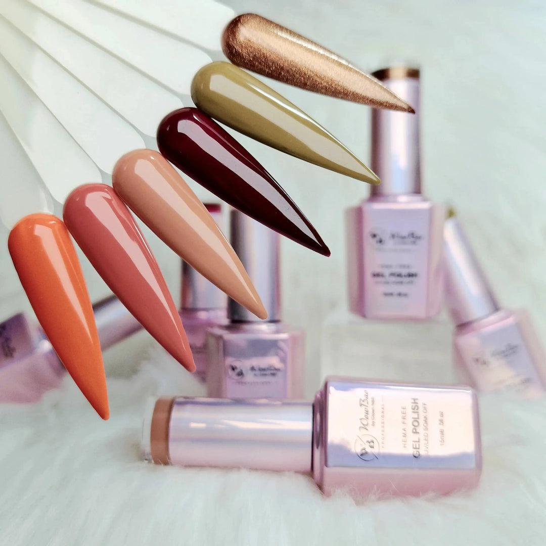 WowBao Nails JUMP INTO FALL - set of 6 hema free Gel Polish
