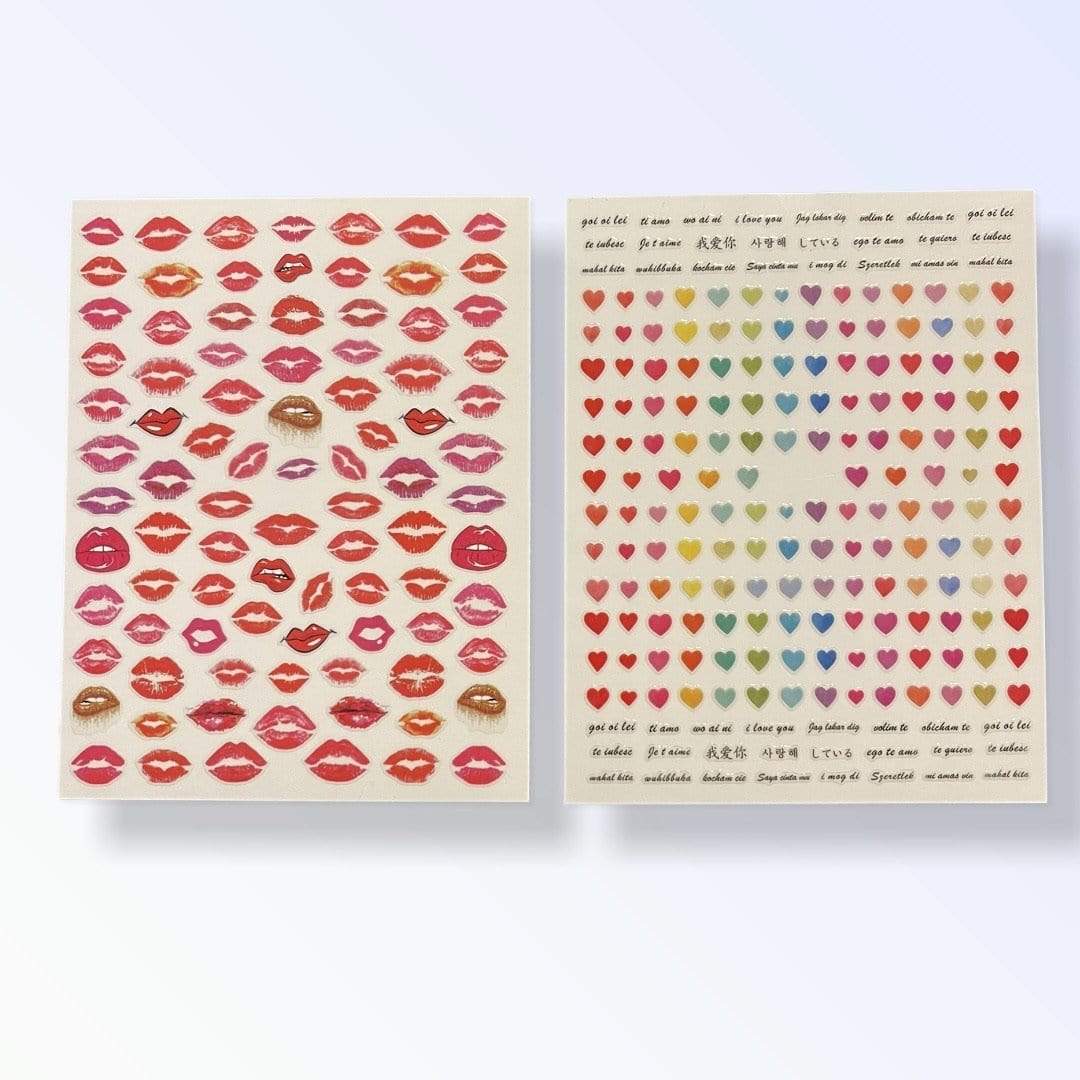 WowBao Nails LOVE Nail Stickers set of 2