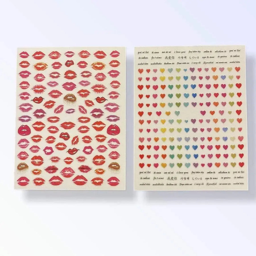 WowBao Nails LOVE Nail Stickers set of 2