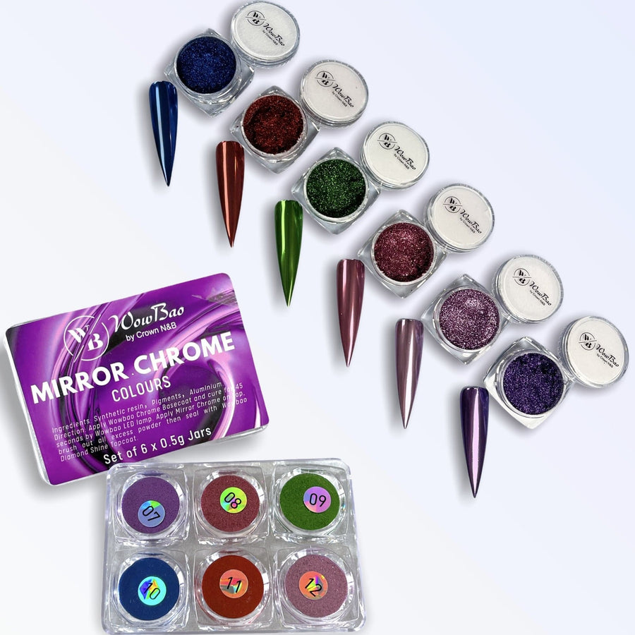 WowBao Nails Mirror Chrome 5 Colours