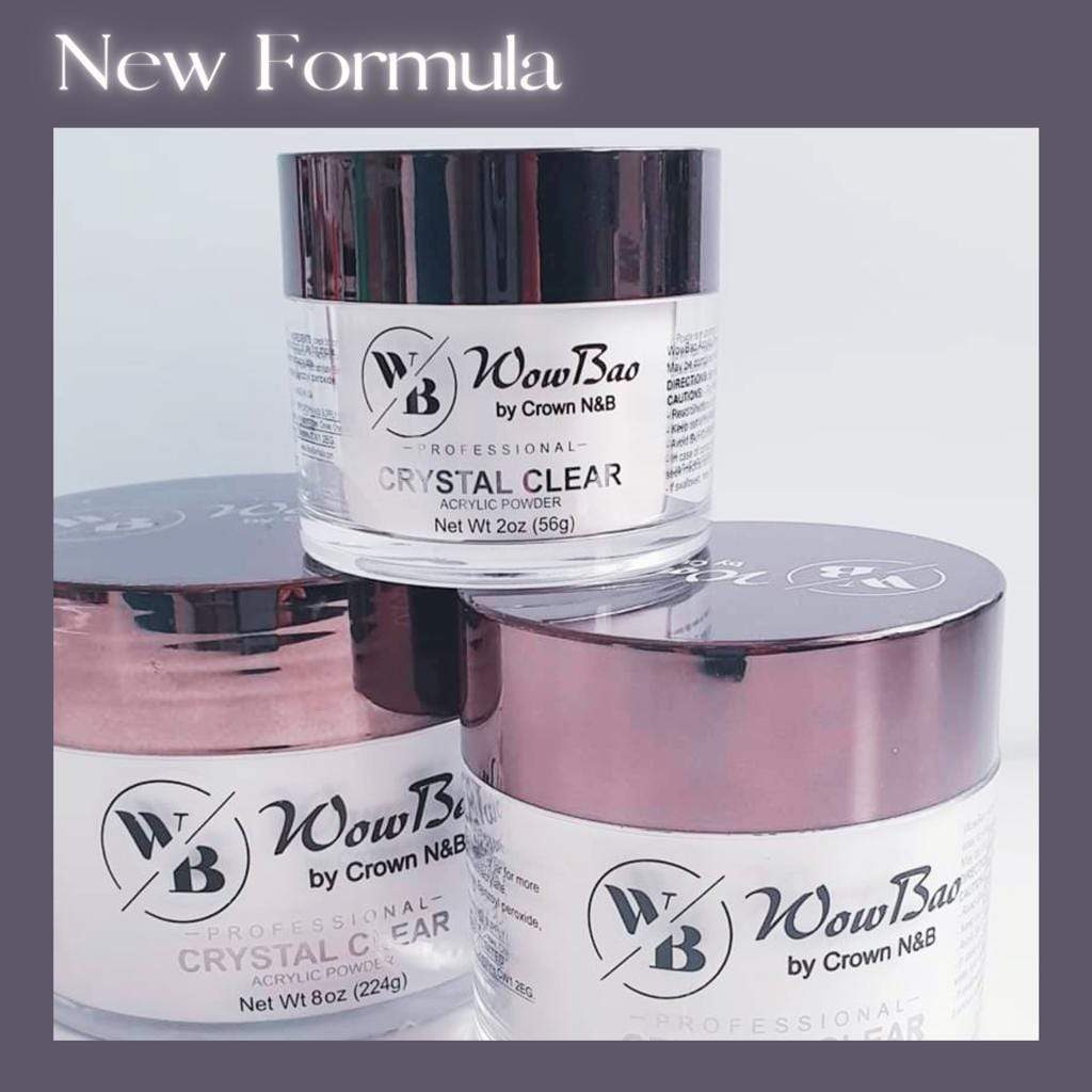 Wow Bao Nails New Crystal Clear WowBao Acrylic Powder